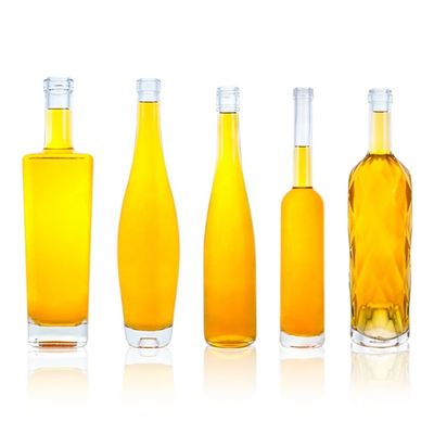 Logotipo del cliente aceptable Botella de vidrio de lujo para vodka whisky tequila ginebra brandy