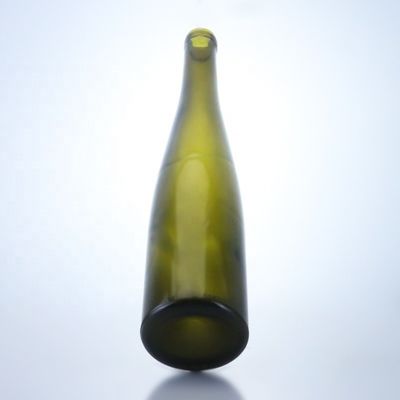Botella de vidrio de sílex de 500 ml y 700 ml de color verde antiguo para envases de vino o champán
