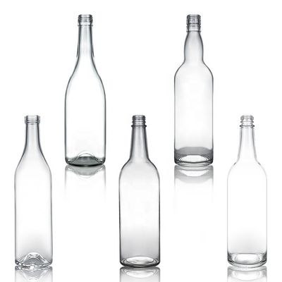 Botella de cristal blanco caliente para vino Gin Whiskey Tequila 500ml 700ml 750ml 1000ml