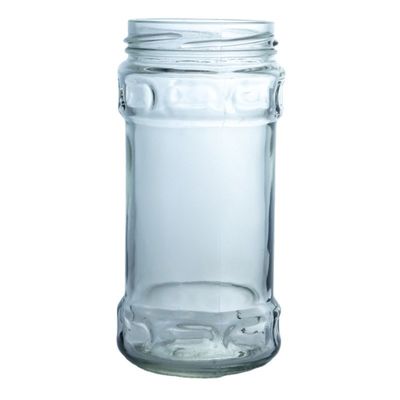 Producido Grado alimenticio cristal redondo claro jar de miel con tapa de tornillo para sus necesidades únicas
