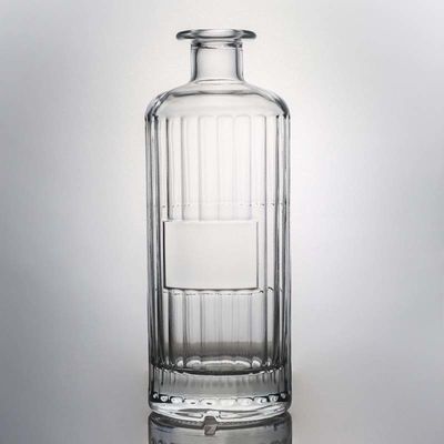 Botella de vidrio de corcho para whisky vodka tequila gin ron