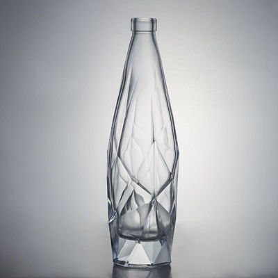 Botella de licor de vidrio con tapón de corcho elegante y duradera