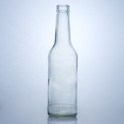 Flint Glass 276ml Brandy Vodka Tequila Botella de vidrio con corcho para el cuerpo Material de vidrio