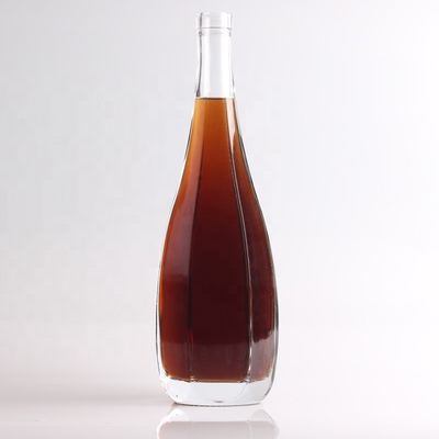 Vidrio de sílex transparente de 750 ml Liquor vacío Ron Gin bebidas alcohólicas Vodka tequila Botellas con corcho
