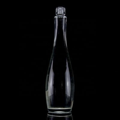 750 ml 75 cl Super Flint Teardrop en forma de ron Vodka Botella de vidrio de whisky con cuello de vidrio