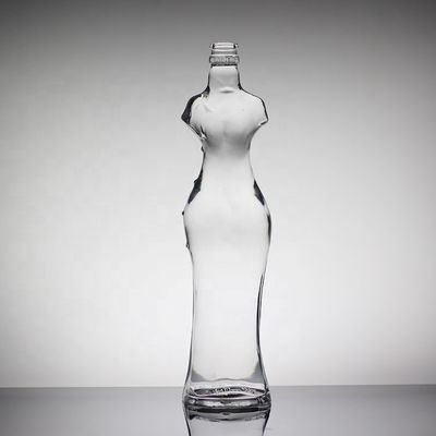 Botella de vidrio femenina de belleza en forma personalizada para aficionados y conocedores del vino