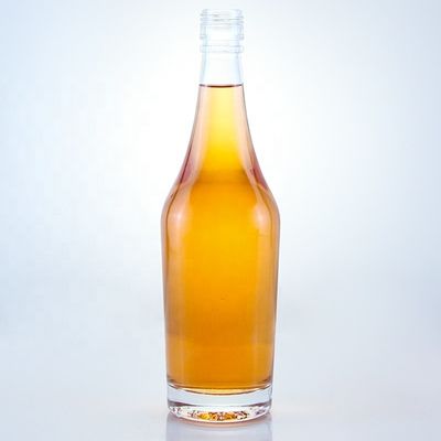 Embalaje de botellas de vidrio de 750 ml de brandy o whisky con diseño único y superficie de grabado ácido