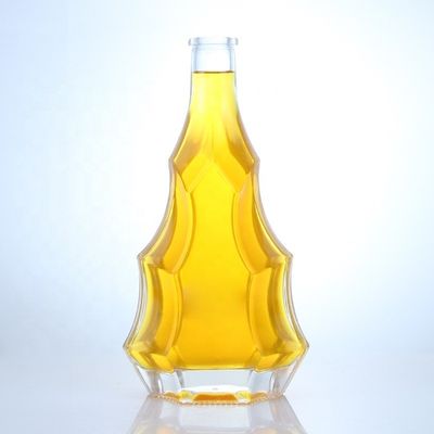 Botellas de licor de vidrio de 750 ml con tapa de aluminio y vidrio de sílex La opción más popular