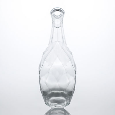 Botella única de vidrio de sílex con tapa de corcho para whisky vodka tequila gin ron
