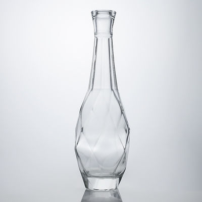 Botella única de vidrio de sílex con tapa de corcho para whisky vodka tequila gin ron
