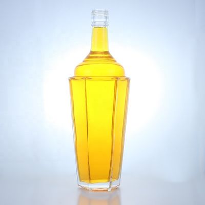 Botellas de licor de vidrio de 750 ml con tapa de aluminio y vidrio de sílex La opción más popular