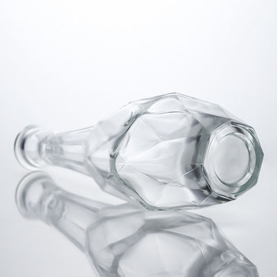 Botella única de vidrio de sílex con tapa de corcho para whisky vodka tequila gin ron