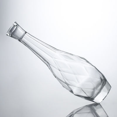 Botella única de vidrio de sílex con tapa de corcho para whisky vodka tequila gin ron