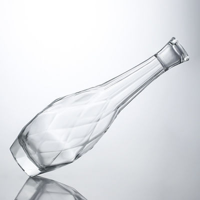 Botella única de vidrio de sílex con tapa de corcho para whisky vodka tequila gin ron