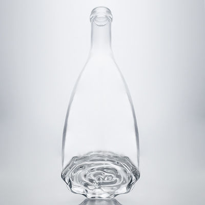 Botella de alcohol de cristal de corcho sellado para whisky vodka tequila gin ron