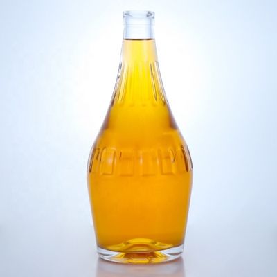 Botella de vidrio de corcho tipo tapa 70cl 75cl botella de diseño clásico para Shandong forma redonda