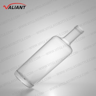 Cerveza Gin Rum Botella de vidrio de sílex personalizado Impresión en pantalla con tapa de corcho