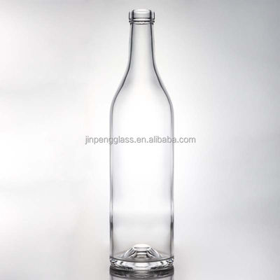 Material de base de vidrio 12 oz de agua de bebida de alta piedra botella de vidrio de cerveza con tapa de aluminio