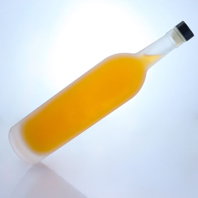 Material de base de vidrio 12 oz de agua de bebida de alta piedra botella de vidrio de cerveza con tapa de aluminio
