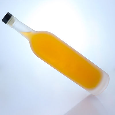 Material de base de vidrio 12 oz de agua de bebida de alta piedra botella de vidrio de cerveza con tapa de aluminio