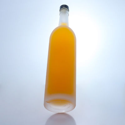 Material de base de vidrio 12 oz de agua de bebida de alta piedra botella de vidrio de cerveza con tapa de aluminio