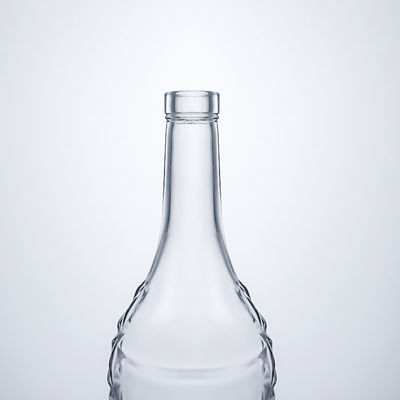 Forma personalizada 750 ml Impresión de seda cromada y pulida Vino espumoso Botella de vidrio de champán con etiquetas metálicas