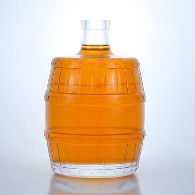 Botella de vidrio con forma especial de 700 ml 750 ml para Whiskey Tequila Brandy Rum Gin Collar de vidrio