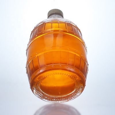Botella de vidrio con forma especial de 700 ml 750 ml para Whiskey Tequila Brandy Rum Gin Collar de vidrio