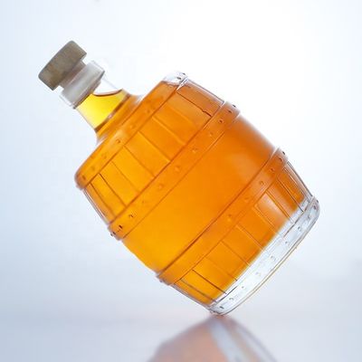 Botella de vidrio con forma especial de 700 ml 750 ml para Whiskey Tequila Brandy Rum Gin Collar de vidrio