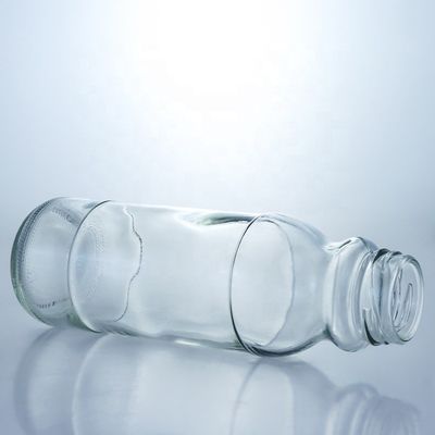 Botella de vidrio para ensalada con tapa metálica y diseño transparente 100ML200ml 250ml 500ml 1 elevador