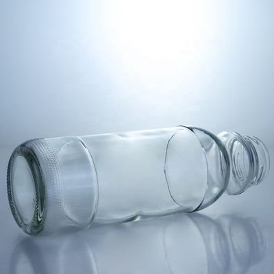 Botella de vidrio para ensalada con tapa metálica y diseño transparente 100ML200ml 250ml 500ml 1 elevador