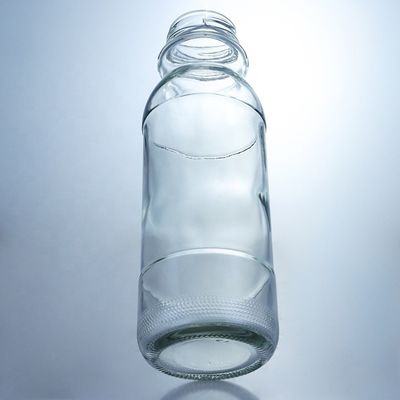 Botella de vidrio para ensalada con tapa metálica y diseño transparente 100ML200ml 250ml 500ml 1 elevador