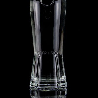 500ml700ml750ml Botella de whisky transparente con diseño único de vidrio de Super Flint