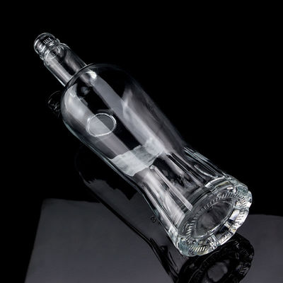 500ml700ml750ml Botella de whisky transparente con diseño único de vidrio de Super Flint