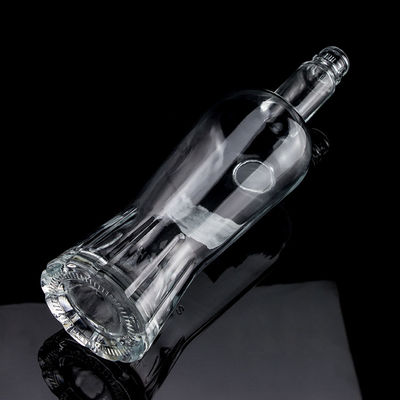 500ml700ml750ml Botella de whisky transparente con diseño único de vidrio de Super Flint