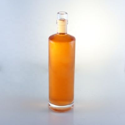 Botellas de vidrio para bebidas chinas de 750 ml de tipo de sellado de corcho extra de sílex para vodka