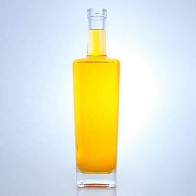 Logotipo del cliente aceptable Botella de vidrio de lujo para vodka whisky tequila ginebra brandy