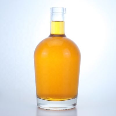 Botella de vino de forma ovalada y clara 500 ml 700 ml 750 ml con tapones para bebidas