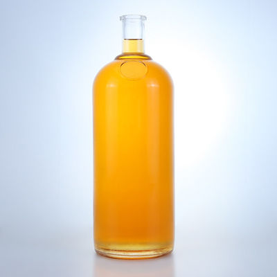 Botella de vidrio de 375 ml 500 ml 700 ml 750 ml 1000 ml para licor con corcho y tapa de tornillo