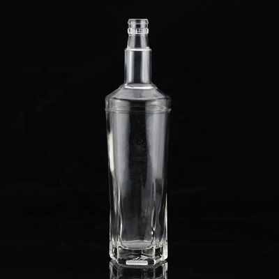 Superficie grabada Botella de vidrio de 750 ml para collar industrial y de vidrio en México Tequila