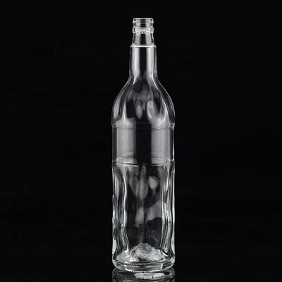 Superficie grabada Botella de vidrio de 750 ml para collar industrial y de vidrio en México Tequila