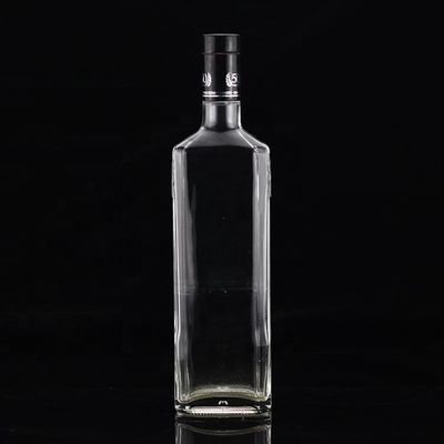 Superficie grabada Botella de vidrio de 750 ml para collar industrial y de vidrio en México Tequila