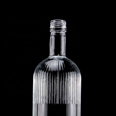 500 ml 700 ml de tapa de tornillo Super Flint vidrio Botella de whisky vacío para el diseño clásico redondo