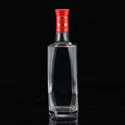 Superficie grabada Botella de vidrio de 750 ml para collar industrial y de vidrio en México Tequila