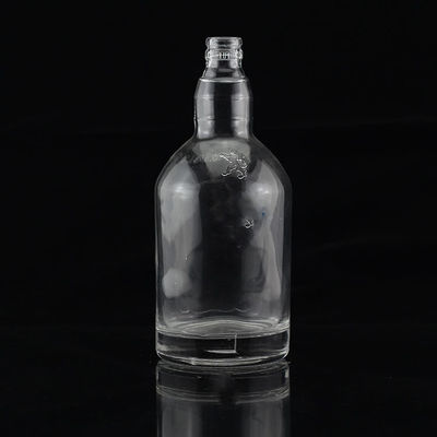 Acido de la superficie del grabado Manipulación de botellas de tequila de vidrio con cuello redondo y piedra vacía