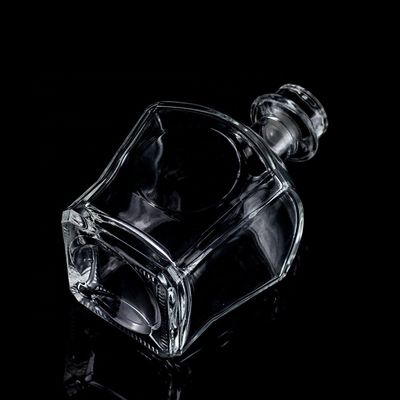 Botella de whisky de vidrio de sílex de 700 ml 750 ml con tapones de corcho