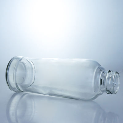 Botellas cilíndricas de vidrio de 420 ml con tapa de corcho y forma cilíndrica