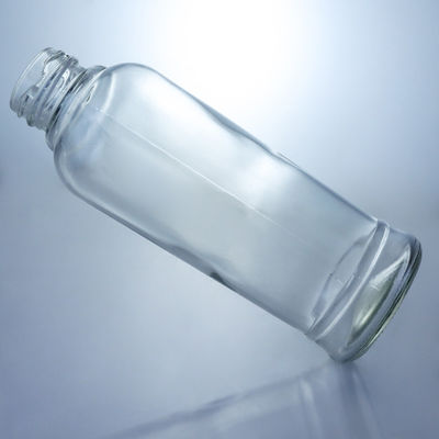 Botellas cilíndricas de vidrio de 420 ml con tapa de corcho y forma cilíndrica