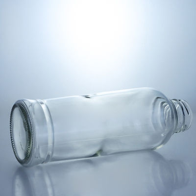 Botellas cilíndricas de vidrio de 420 ml con tapa de corcho y forma cilíndrica