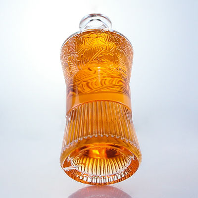 Botella de vidrio transparente de 750ml 1000ml para Gin Rum Vodka Whisky personalizado